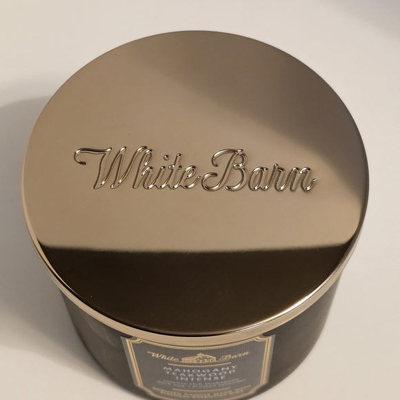 Bath & Body Works White Barn Mahogany Teakwood Intense 3 Wick Candle, 14.5 oz - Picture 5 of 5